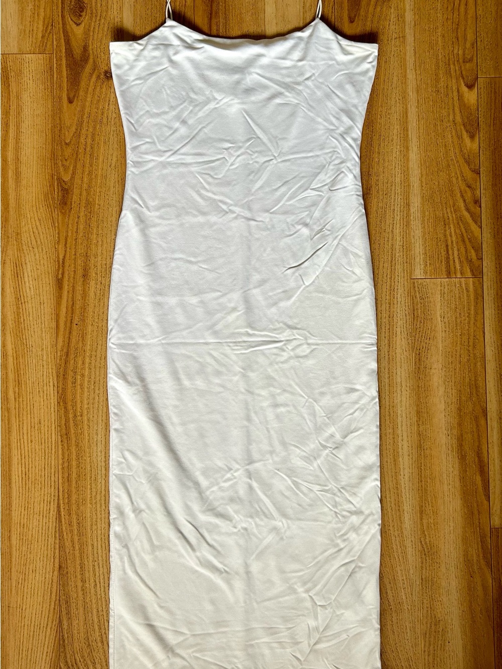 Forever 21 White Spaghetti Strap Midi Slip Dress